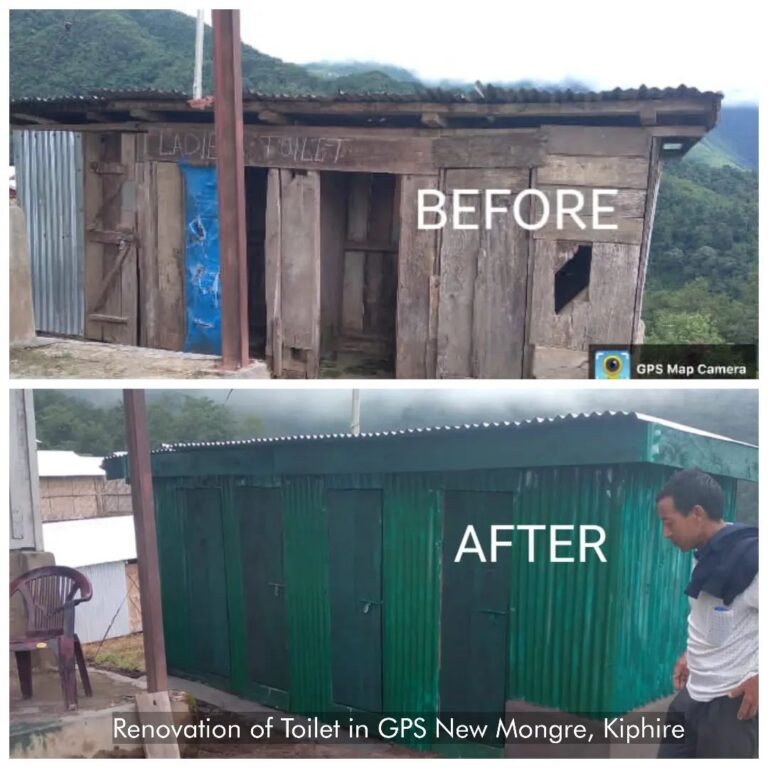 Renovation of Toilet in GPS New Mongre, Kiphire