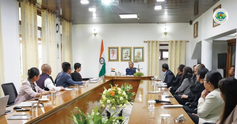 Hon’ble Governor of Nagaland, La Ganesan, convened a review meeting at the Raj Bhavan, Kohima