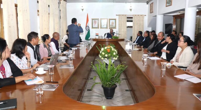 Review meeting with the officials of the Department of School Education