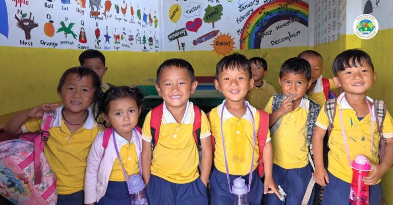 Govt. School Diaries: GPS Viphoma, GHS Bayavu and GPS Zhodi Colony posing for the camera.