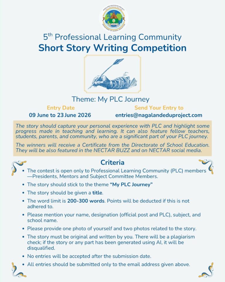 Fifth Edition of Professional Learning Community (PLC) ‘Short Story Writing Competition